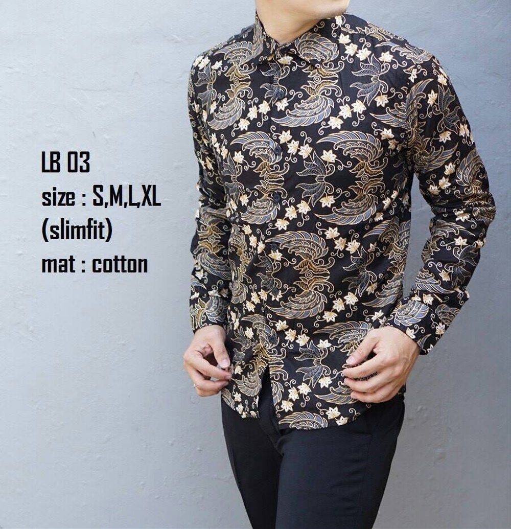 Detail Baju Batik Pria Lengan Panjang Modern Nomer 9