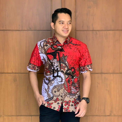 Detail Baju Batik Pria Warna Merah Marun Nomer 24