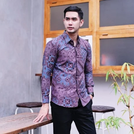 Detail Baju Batik Ungu Nomer 5