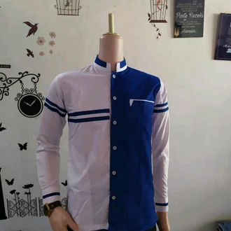 Detail Baju Biru Putih Nomer 43
