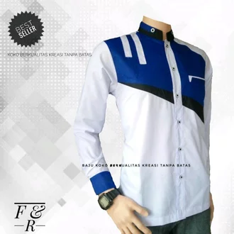 Detail Baju Biru Putih Nomer 46