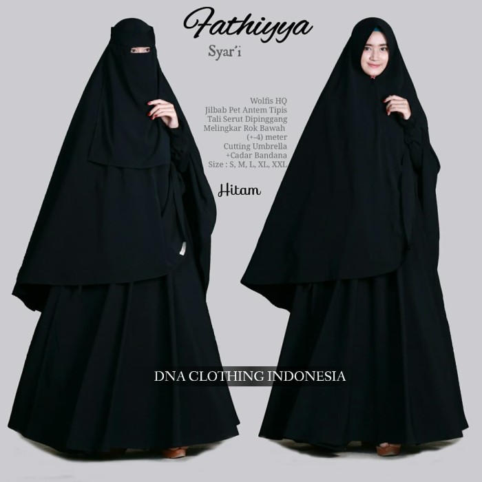 Detail Baju Cadar Hitam Nomer 13