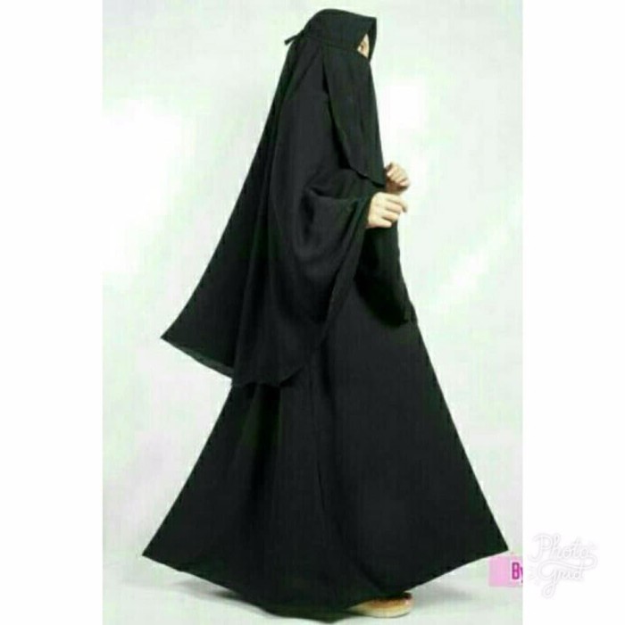 Detail Baju Cadar Hitam Nomer 14
