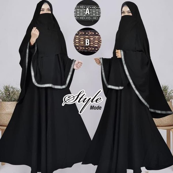 Detail Baju Cadar Hitam Nomer 17