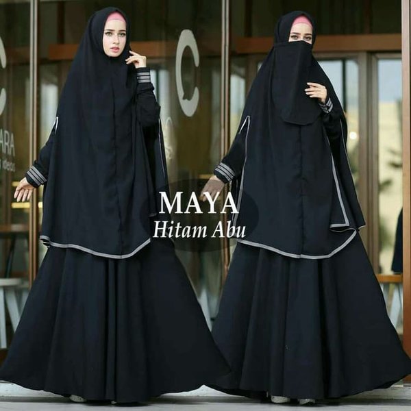 Detail Baju Cadar Hitam Nomer 31