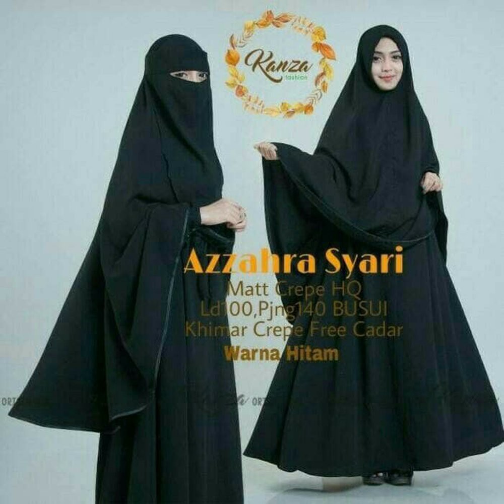 Detail Baju Cadar Hitam Nomer 7