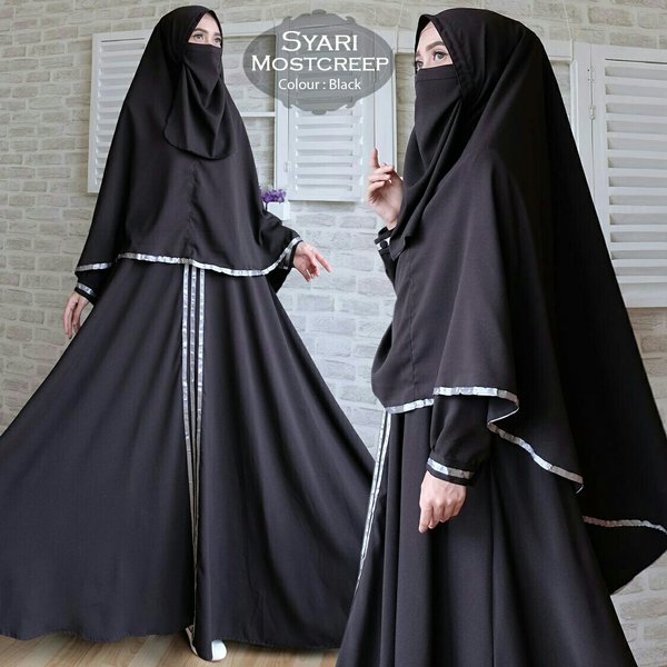 Detail Baju Cadar Hitam Nomer 8