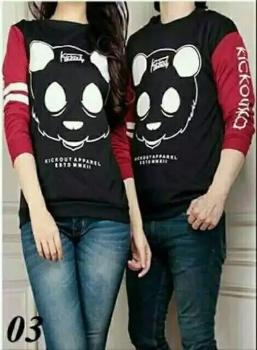 Detail Baju Couple Panda Lengan Panjang Nomer 5