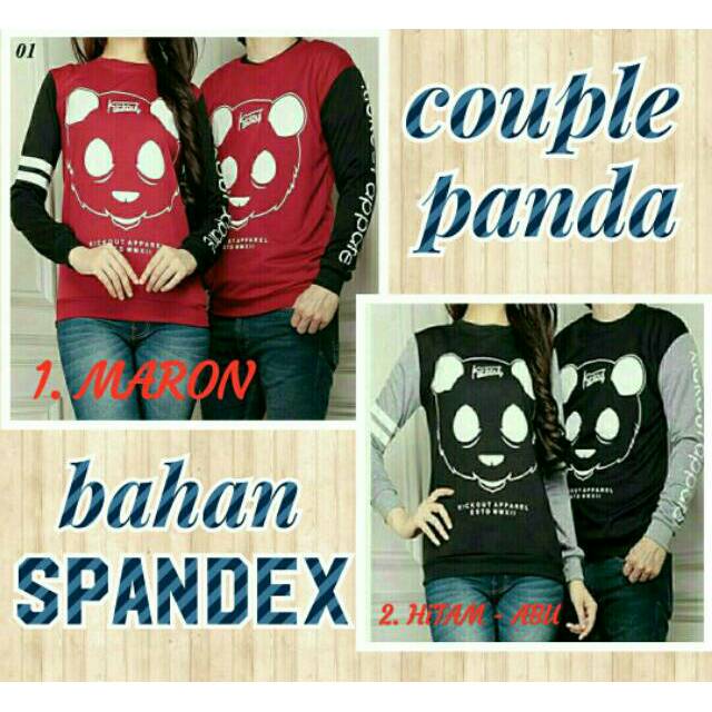 Detail Baju Couple Panda Lengan Panjang Nomer 51