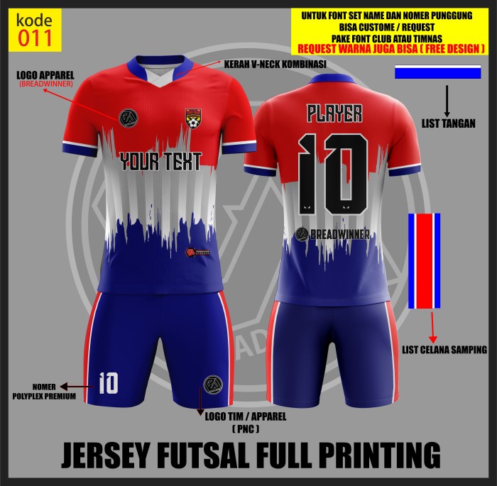 Detail Baju Futsal Terkeren Nomer 17