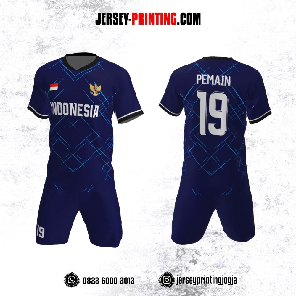 Detail Baju Futsal Warna Biru Dongker Nomer 12