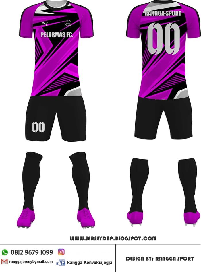 Baju Futsal Warna Pink Hitam - KibrisPDR