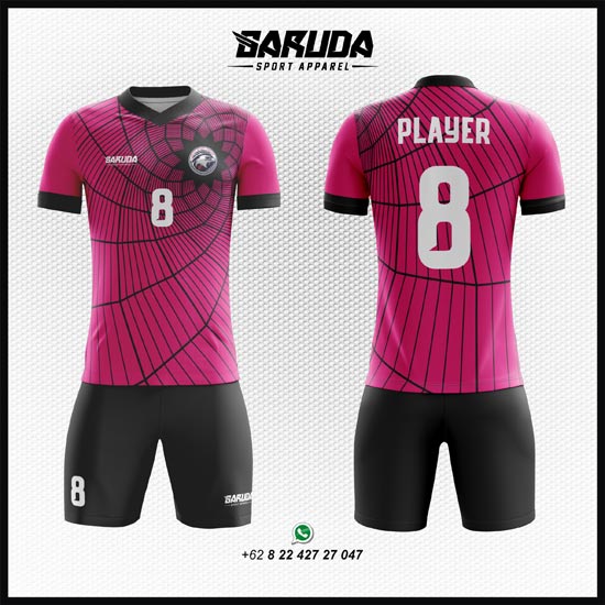 Detail Baju Futsal Warna Pink Hitam Nomer 2