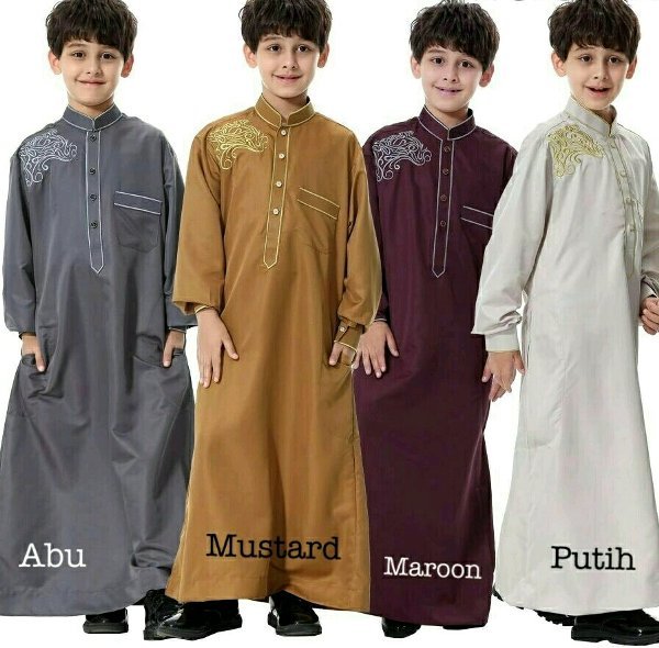 Detail Baju Gamis Arab Laki Laki Nomer 31
