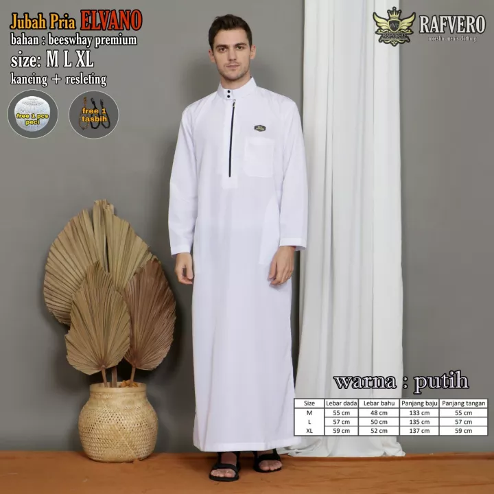 Detail Baju Gamis Arab Laki Laki Nomer 44