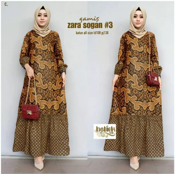 Detail Baju Gamis Batik Pesta Elegan Nomer 41