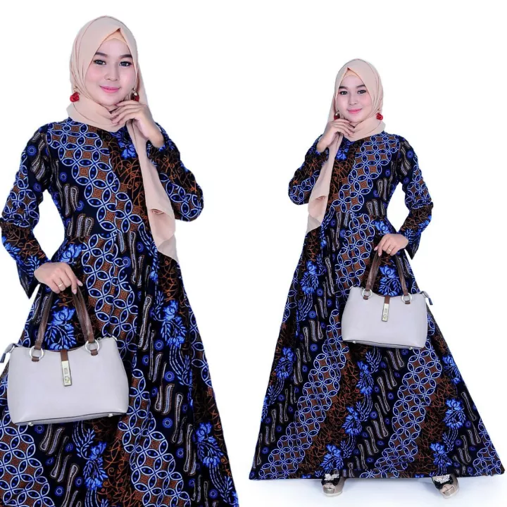 Detail Baju Gamis Batik Pesta Elegan Nomer 48