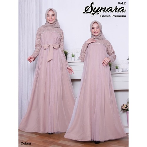 Detail Baju Gamis Pesta Elegan Nomer 15