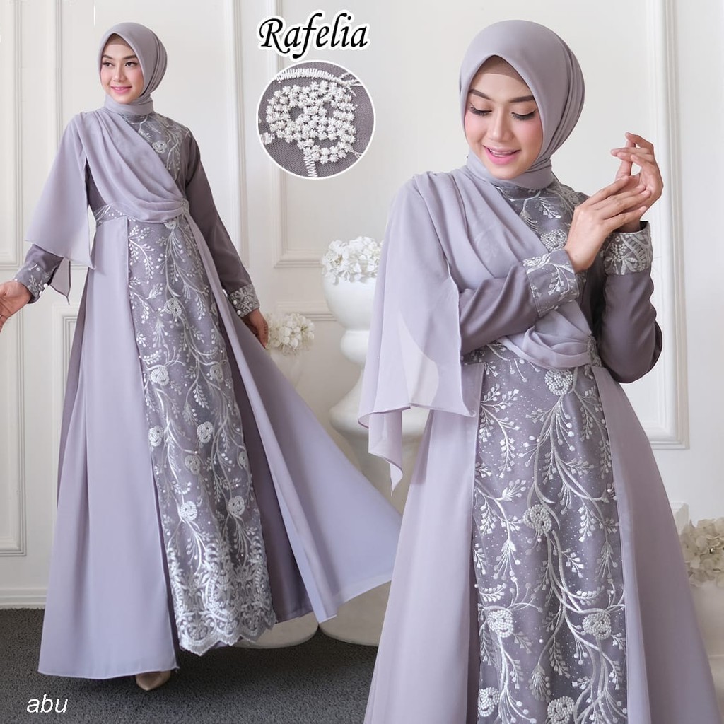 Detail Baju Gamis Pesta Elegan Nomer 3