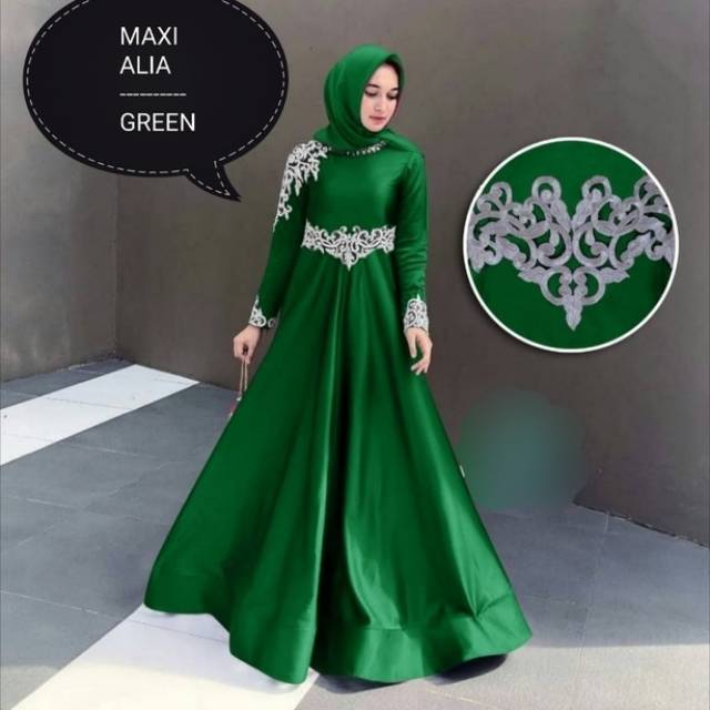 Detail Baju Gamis Pesta Elegan Nomer 40