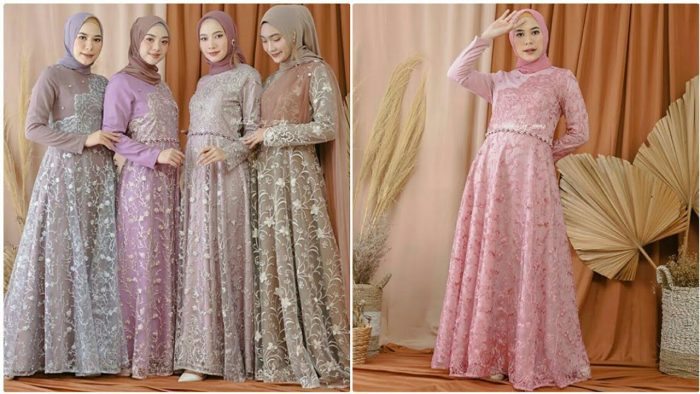 Detail Baju Gamis Pesta Elegan Nomer 46