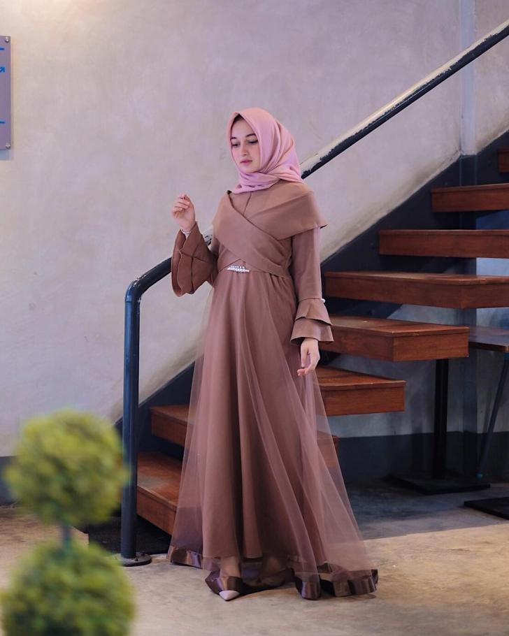 Detail Baju Gamis Pesta Elegan Nomer 48