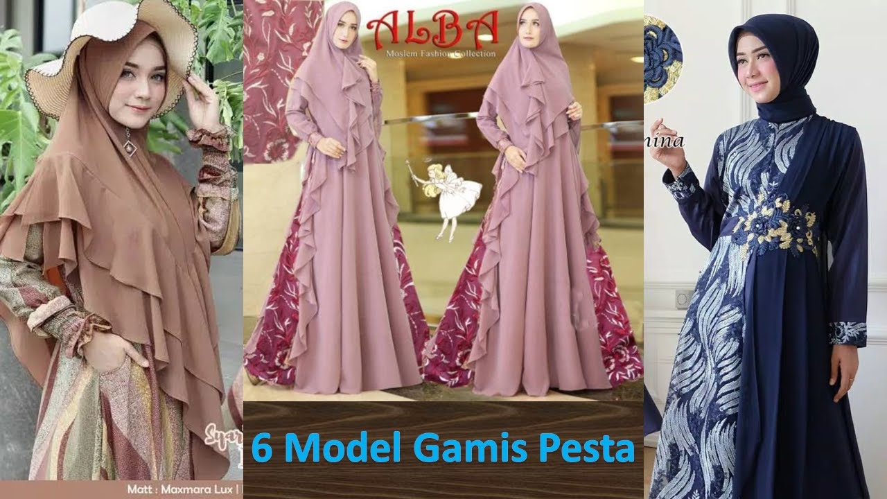 Detail Baju Gamis Pesta Elegan Nomer 49