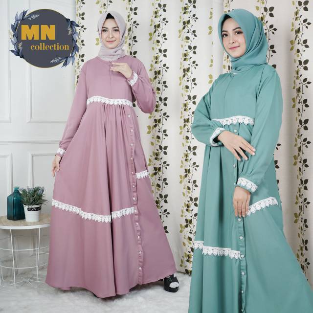 Detail Baju Gamis Renda Nomer 11