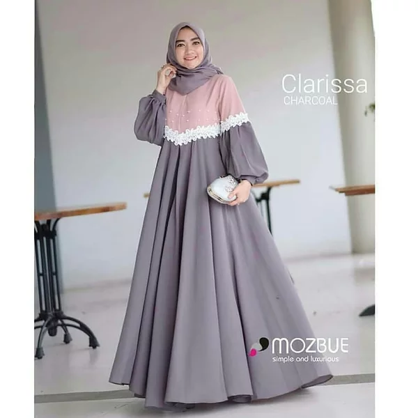 Detail Baju Gamis Renda Nomer 17