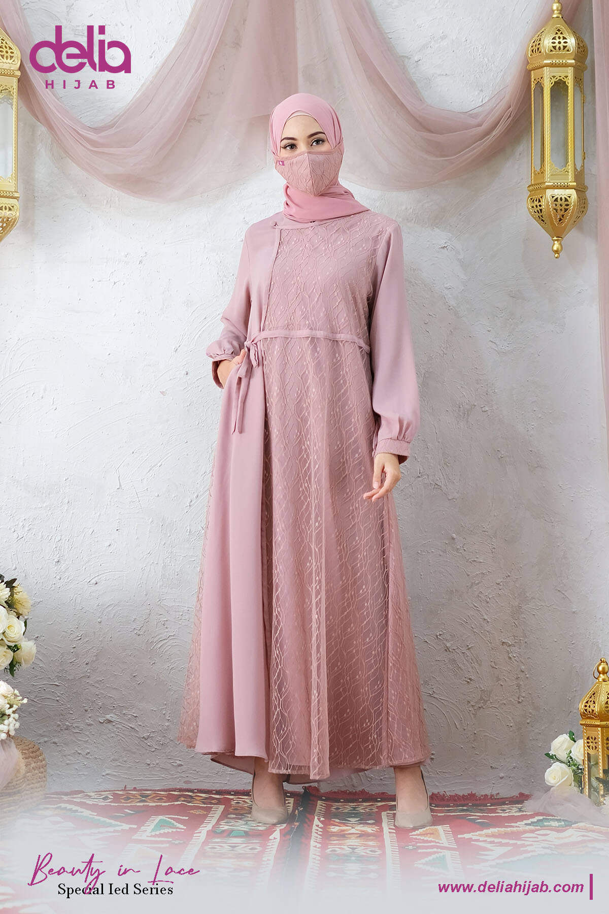 Detail Baju Gamis Renda Nomer 45