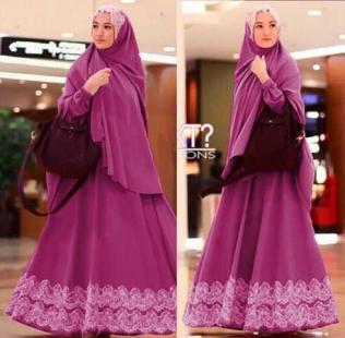 Detail Baju Gamis Renda Nomer 54