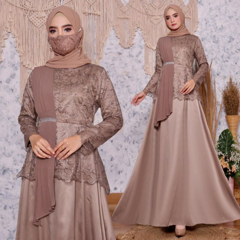 Detail Baju Gamis Selendang Nomer 17