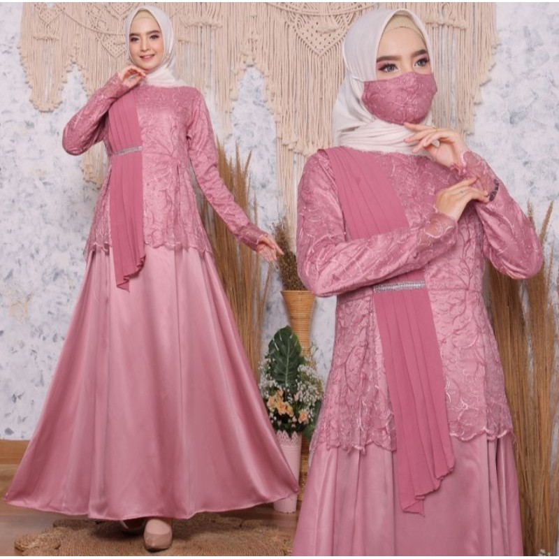 Detail Baju Gamis Selendang Nomer 27