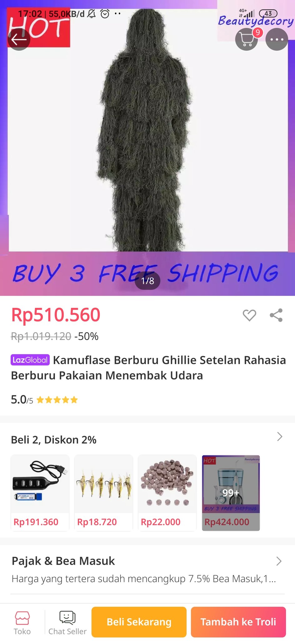 Detail Baju Gili Nomer 50