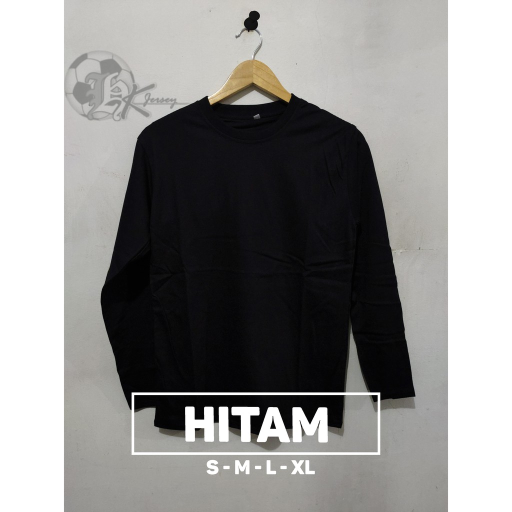 Detail Baju Hitam Lengan Panjang Polos Nomer 34