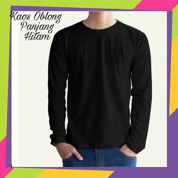 Detail Baju Item Polos Panjang Nomer 6