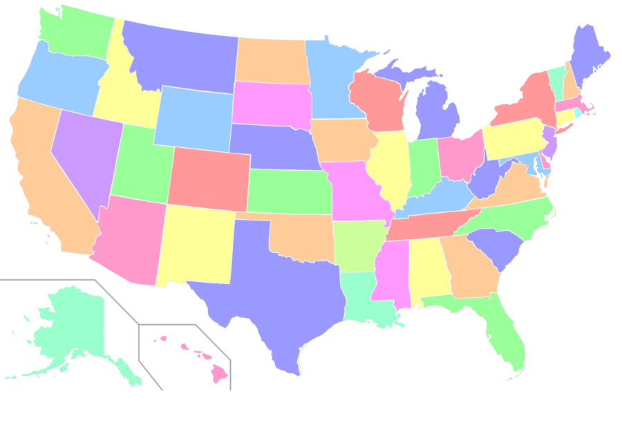 Detail Us Map Transparent Nomer 22