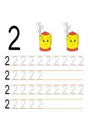 Zahl 2 Schreiben Lernen - KibrisPDR