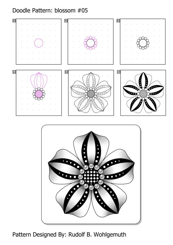 Detail Zentangle Muster Sammlung Nomer 21