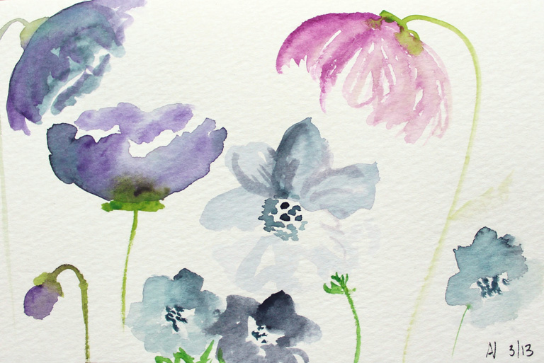 Detail Flowers Watercolor Nomer 22