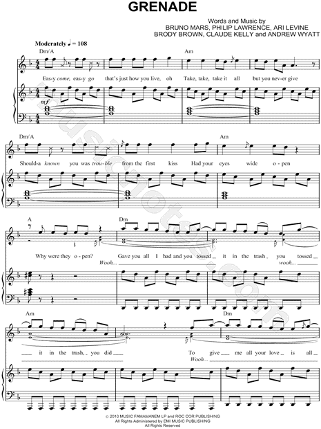 Detail Flute Notes For Grenade Nomer 12