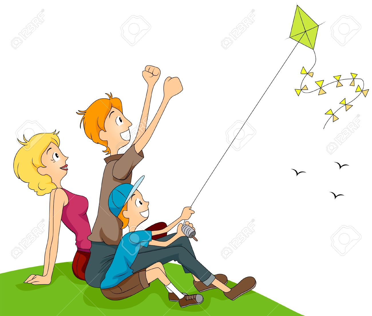 Detail Fly A Kite Clipart Nomer 41