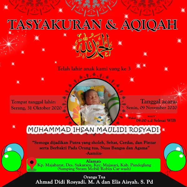 Detail Flyer Aqiqah Nomer 25