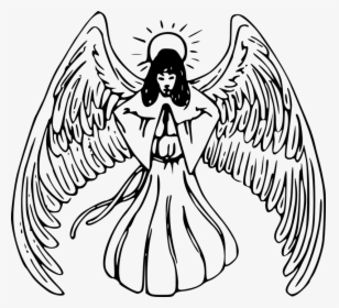 Detail Flying Angel Clipart Black And White Nomer 7