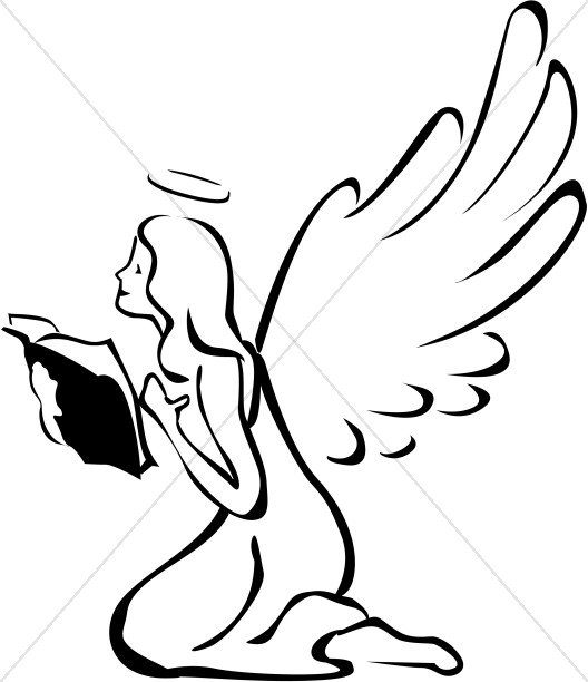 Detail Flying Angel Clipart Black And White Nomer 12