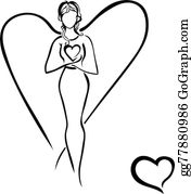 Detail Flying Angel Clipart Black And White Nomer 15