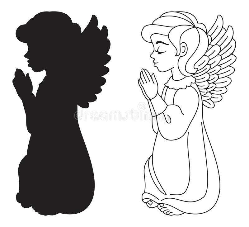 Detail Flying Angel Clipart Black And White Nomer 31