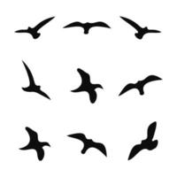 Detail Flying Bird Silhouette Vector Nomer 15