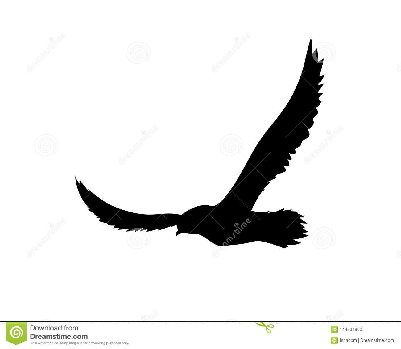 Detail Flying Bird Silhouette Vector Nomer 8