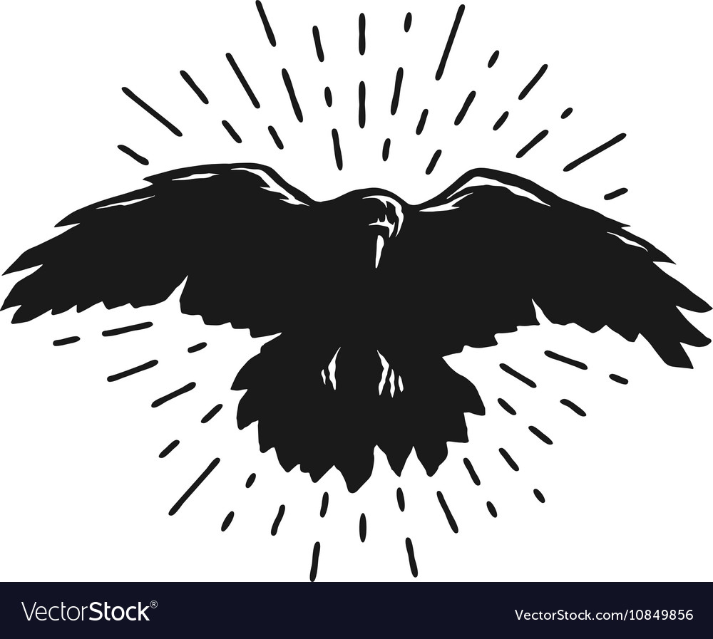 Flying Crow Vector - KibrisPDR